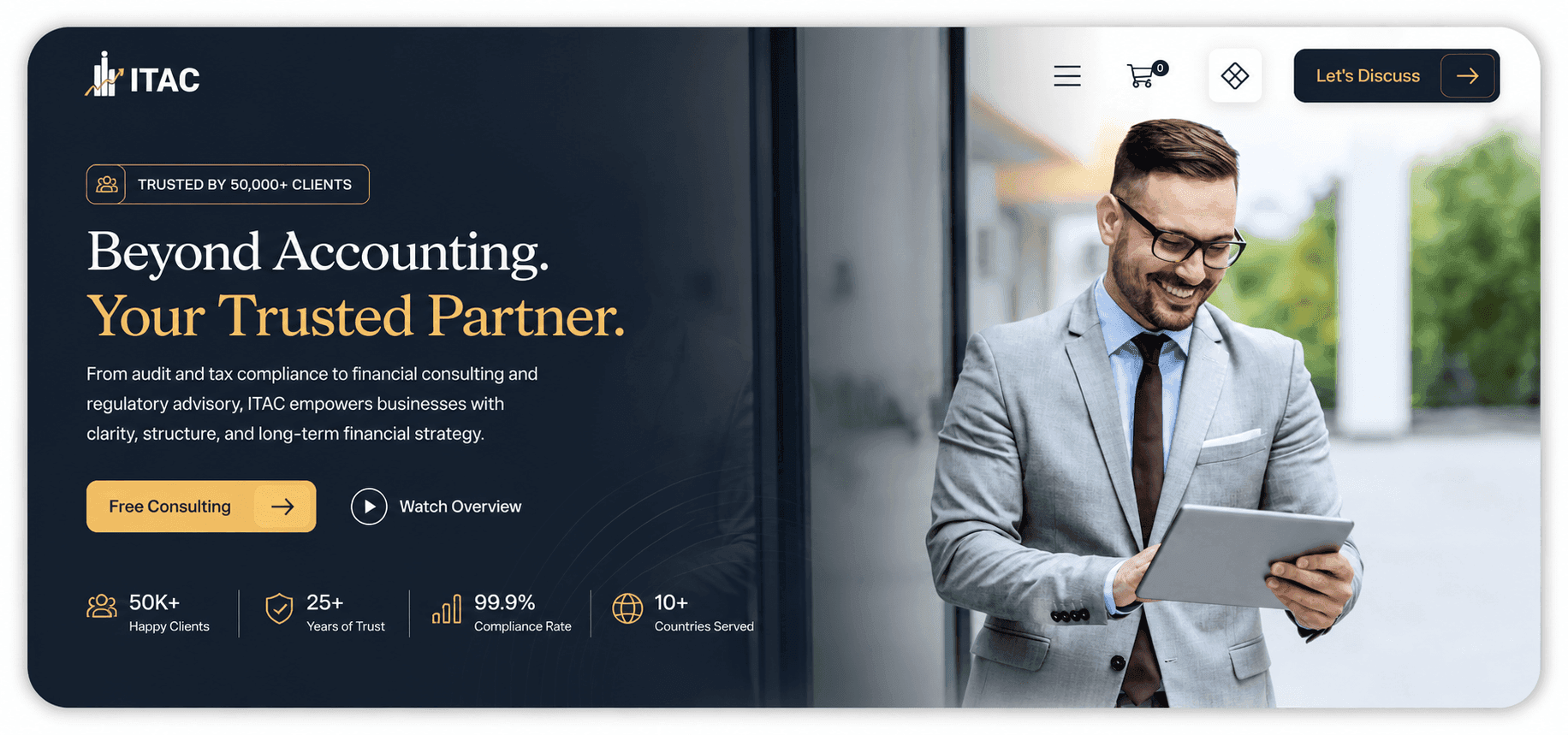 Responsive WordPress business website with service and consultation calls to action